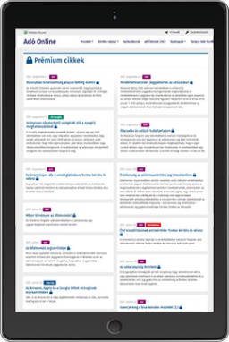 Adó Online Prémium Cikkek
